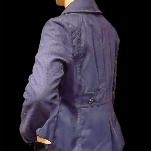 Yoki Double Breasted Pea Coat Size 1X Navy Blue, Lined, Pockets Wool Blend, NWT - Picture 5 of 16